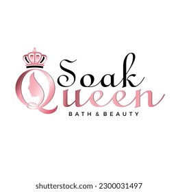 Reina de baño, jabón de belleza, logotipo de reina