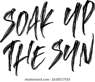 Soak Up the Sun Typography T-shirt Design, Strand T-shirt Design, zomer retro boho design, Vintage Distressed, vector bestand, silhouet bestand, schrijfmachine