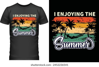 
Soak up the sunshine in this vibrant tee! Declare your love for the warm weather with our "I'm Enjoying the Summer" T-shirt. Made with soft, breathable fabric, this shirt is perfect for beach day