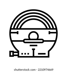 soaker hose water irrigation line icon vector. soaker hose water irrigation sign. isolated contour symbol black illustration
