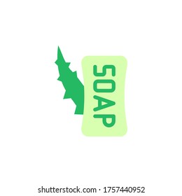 Soap aloe vera icon. Simple color vector elements of healing plant icons for ui and ux, website or mobile application