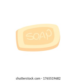 Soap bar flat style icon design. Healthy Hygiene washing and cleaning concept. antibacterial liquid bathroom soap protection and theme Vector illustration
