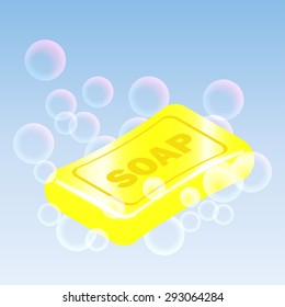 Soap bar with foam