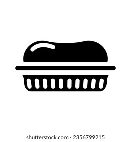soap bar hygiene glyph icon vector. soap bar hygiene sign. isolated symbol illustration