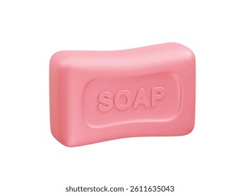 Soap Bar for Hygiene icon 3d render Soap icon 3d render illustration