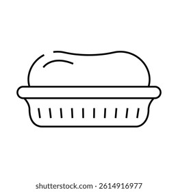 soap bar hygiene line icon vector. soap bar hygiene sign. isolated contour symbol black illustration