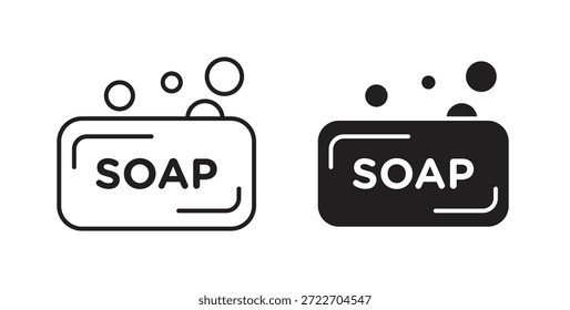 Icono de barra de jabón Ilustración vectorial aislada. Pictograma de Vector para Web y App
