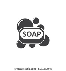Soap bar icon on the white background