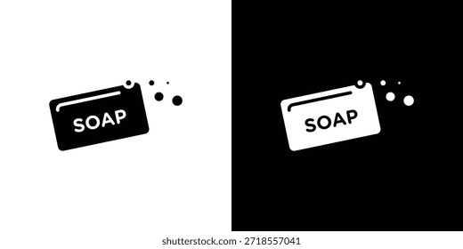 Ilustración vectorial de iconos de barra de jabón - iconos de vectores de estilo negro de alta calidad