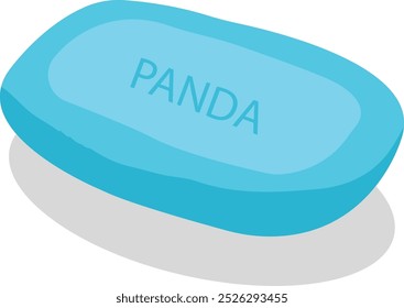 Soap bar isolated on white background cartoon style vector illustration