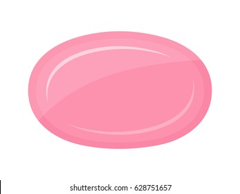 Soap bar isolated on white background, vector illustration.