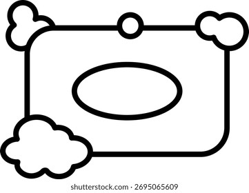 Soap Bar with Lather Icon
