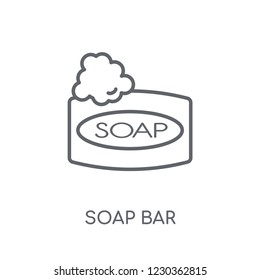 soap bar linear icon. Modern outline soap bar logo concept on white background from Hygiene collection. Suitable for use on web apps, mobile apps and print media.
