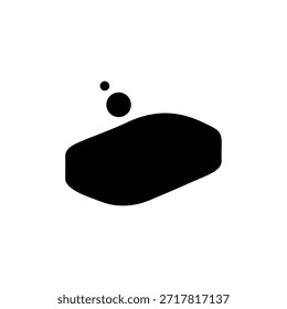 Diseño de ilustración plana de Vector de silueta de barra de jabón.
