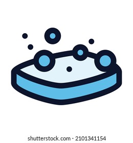 Soap Bar. Simple Vector Color Icon.