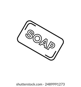 Soap, soap bar - vector icon