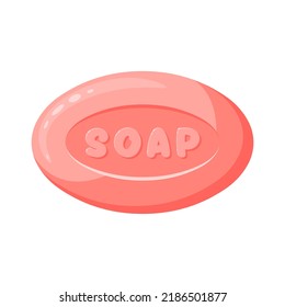 Soap bar. Vector illustration cartoon flat icon isolated on white background.