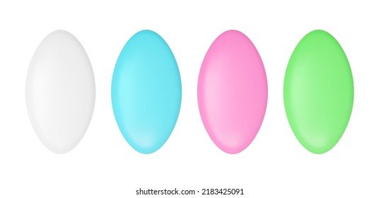 Soap bars mockup set. Realistic vector colored soap