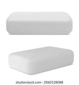 Soap bars on white background. vector illustration.