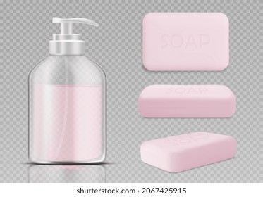 Soap bars on white background. vector illustration.