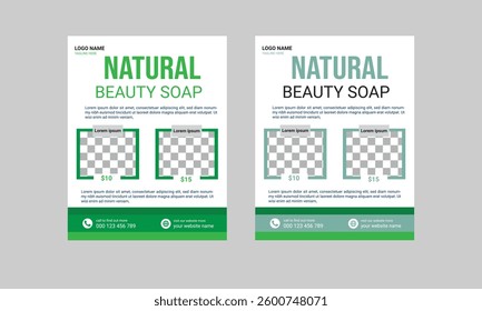 Soap beauty product sales poster design template