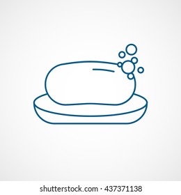 Soap Blue Line Icon On White Background
