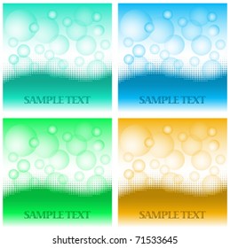 Soap boobles and water background