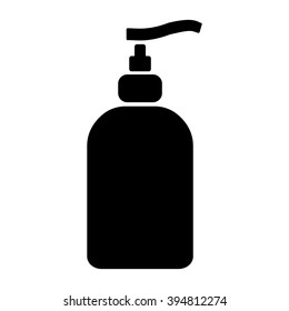 soap bottle black simple icon