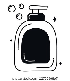 soap bottle design over white