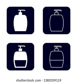 Soap bottle with dispenser pump. Vector icon EPS 10