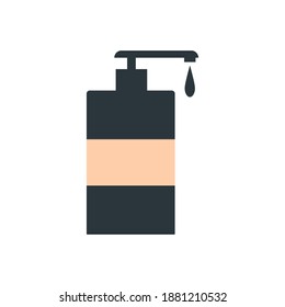soap bottle, hand sanitizer vector flat icon