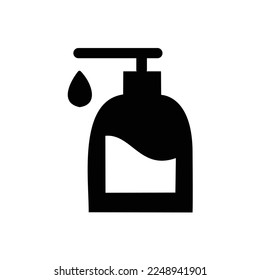 soap bottle icon with black vector elements.