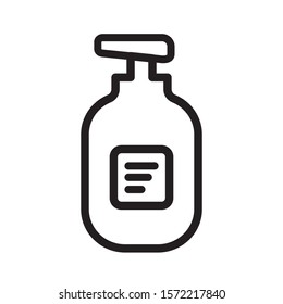 Soap bottle icon or Cosmetic bottle vector illustration