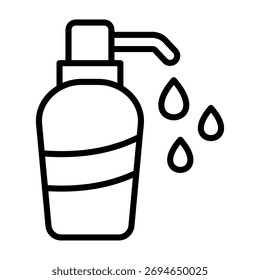 Soap Bottle Icon Line Style Vector Illustration