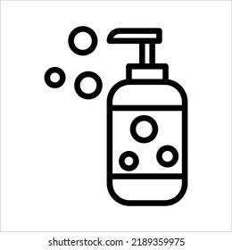 soap bottle icon on white background