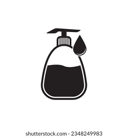 soap bottle logo vector simple icon illustration design