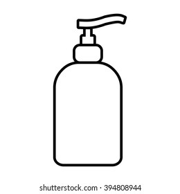 soap bottle thin line icon