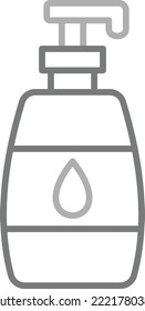 Icono vectorial de la botella de jabón. Se puede usar para imprimir, móviles y aplicaciones web.