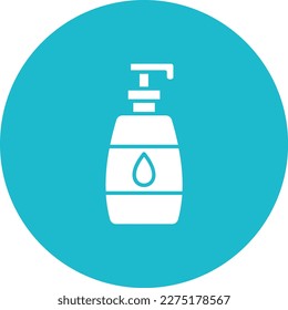 Icono vectorial de la botella de jabón. Se puede usar para imprimir, móviles y aplicaciones web.