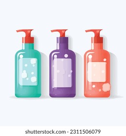 Soap bottle vector isolated on white