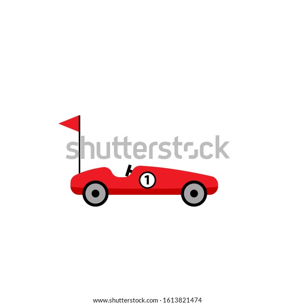 Soap box car icon. Clipart image isolated on\
white background