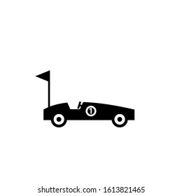 Soap Box Car Silhouette Icon. Clipart Image Isolated On White Background