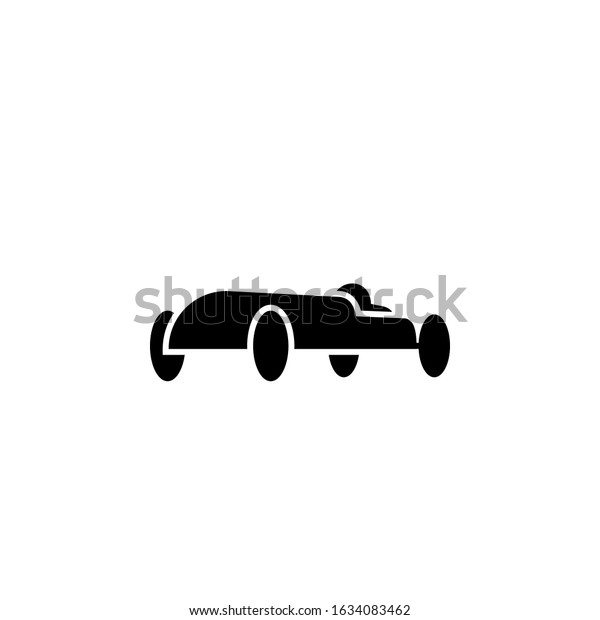 Soap box car silhouette icon. Clipart image\
isolated on white\
background