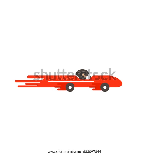 soap box derby icon. Vector illustration\
isolated on white\
background