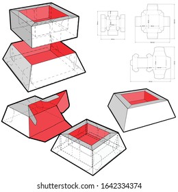 Soap Box (Internal measurement 4.8 x 4.8 + 1.9 cm) and Die-cut Pattern