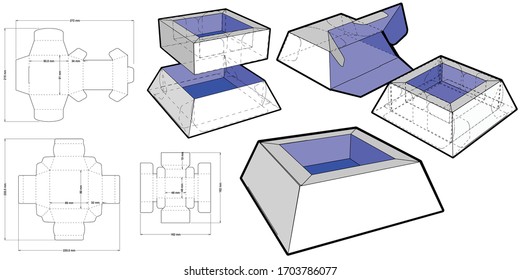 Soap Box (Internal measurement 4.8 x 4.8 + 1.9 cm) and Die-cut Pattern. The .eps file is full scale and fully functional. Prepared for real cardboard production.