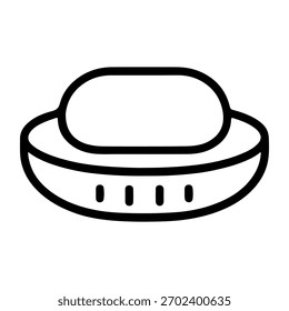 ícone de linha de vetor da caixa de sabão em um fundo branco
Ícone de linha de vetor