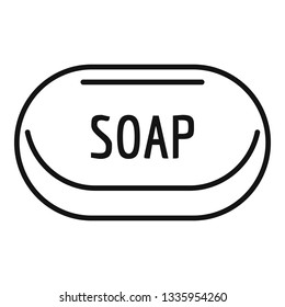 Soap brick icon. Outline soap brick vector icon for web design isolated on white background