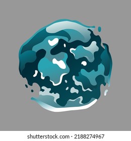 Soap Bubble Animation Element. Ball Chemical Or Water Spherical Figure. Round Burst Explosion Sprite Sheet Effect. Game Or Motion Design. Vector Isolated Frame In Cartoon Style