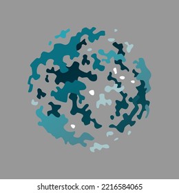 Soap Bubble Animation Element. Ball Chemical Or Water Spherical Figure. Round Burst Explosion Sprite Sheet Effect. Game Or Motion Design. Vector Isolated Frame In Cartoon Style